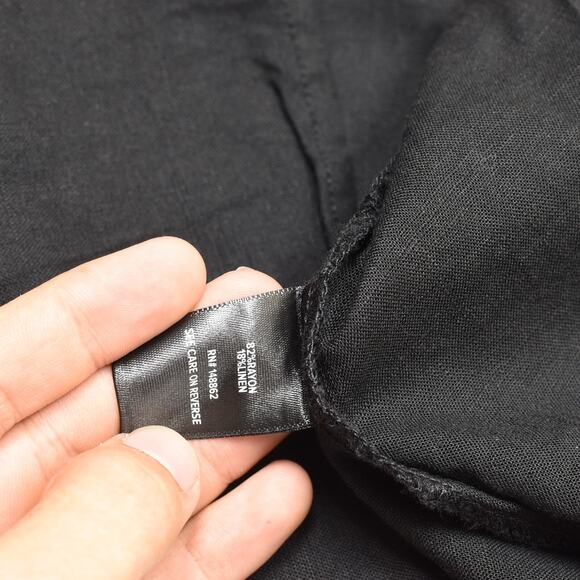 Torrid Women's Blouse V Neck Long Sleeve Solid Polyester Black Plus Size 2 - Picture 8 of 8